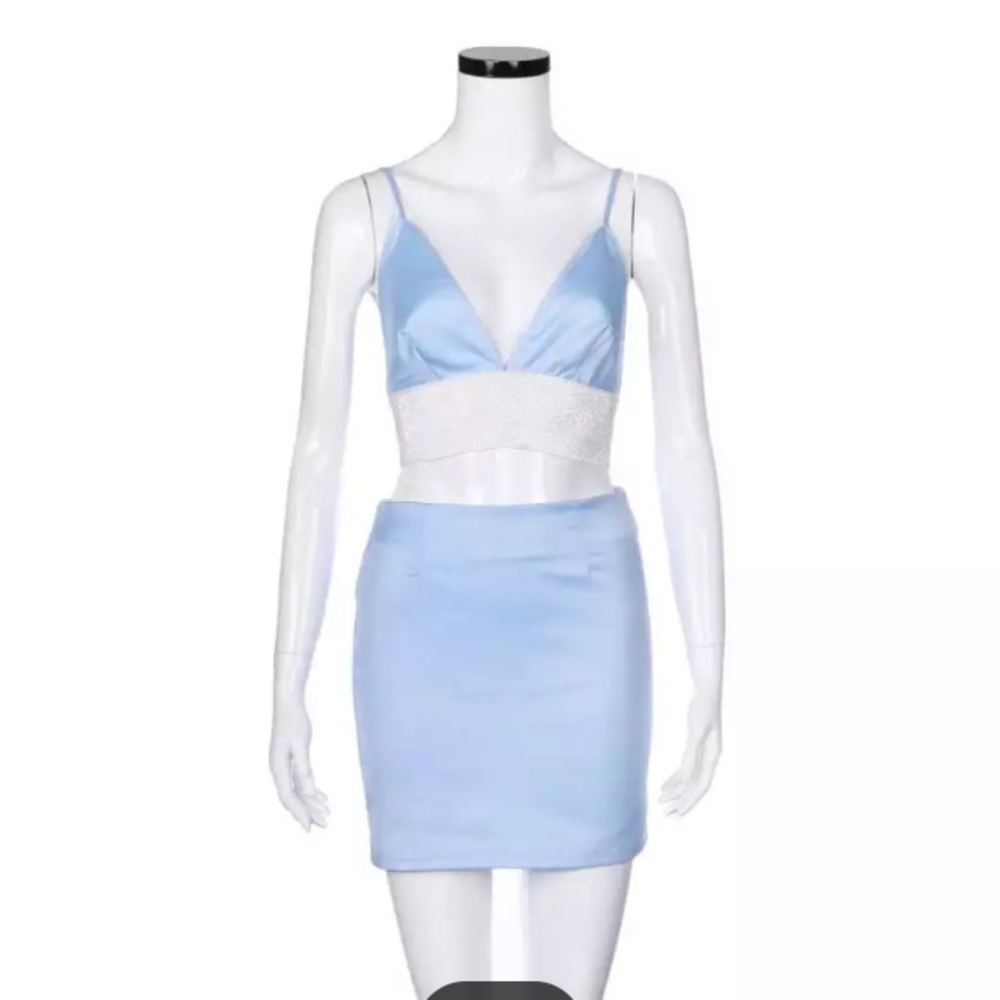 Crystal Bandeau Top and Midi Skirt 💕💄💋